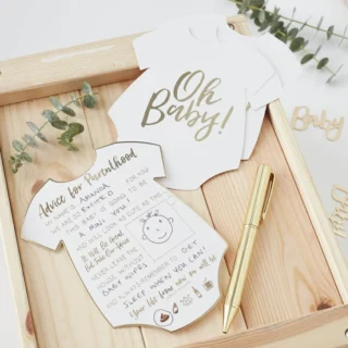 Babyshower invulkaarten (10st) Oh Baby! Ginger Ray - Babyshower spelletjes die iedereen aan het lachen brengen.
