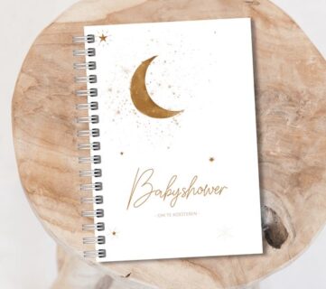 Babyshower invulboek | babyshower boek | babyshower gastenboek | babyshower | moon - Waarom een gastenboek onmisbaar is op je babyshower.